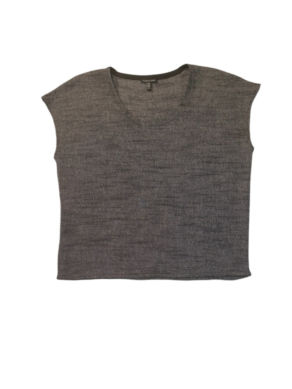 Eileen Fisher Heathered Sleeveless Boxy Relaxed Stretch Top